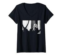 Mujer Alfred Hitchcock, Director sobre telón Roto, Set 1965 Camiseta Cuello V