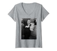 Mujer Alfred Hitchcock Master of Suspense The Birds Director de Cine Camiseta Cuello V