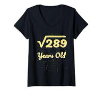 Mujer Álgebra matemática de raíz Cuadrada de 17 años 289 años 2009 Camiseta Cuello V