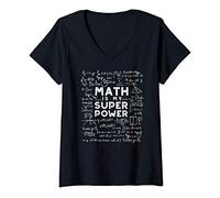 Mujer Álgebra: Math Is My Superpower - Matemáticas Camiseta Cuello V