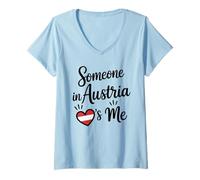 Mujer Alguien En Austria Me Ama A Distancia Camiseta Cuello V