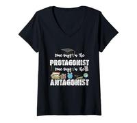 Mujer Algún día Soy el Profesor de inglés protagonista y antagonista Camiseta Cuello V