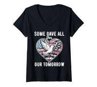 Mujer Algunos héroes lo dieron Todo para Nuestro Atuendo del Día de los Caídos del Mañana Camiseta Cuello V