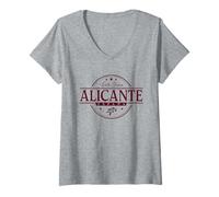 Mujer Alicante España - Alicante Costa Blanca España Etiqueta Camiseta Cuello V