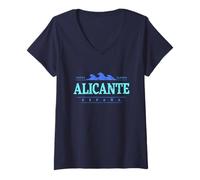 Mujer Alicante España | Alicante España Costa Camiseta Cuello V