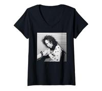 Mujer Alice Cooper en 1971 con Snake Love It To Death Tour Camiseta Cuello V