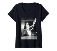 Mujer Alice Cooper en Londres con Snake Love It To Death Tour 1971 Camiseta Cuello V
