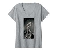 Mujer Alice Cooper Live School's out Cantante por Dick Barnatt Camiseta Cuello V