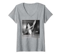 Mujer Alice Cooper Snake en Londres por Love It To Death Tour 1971 Camiseta Cuello V