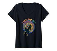 Mujer Alice Down Rabbithole I Fall For You Love Valentine Magic Camiseta Cuello V