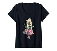 Mujer Alice In Wonderland Magical Garden - Vintage Book Camiseta Cuello V