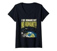 Mujer Alien UFO Espacio No Humanidad Extraterrestre Camiseta Cuello V