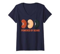 Mujer Alimentado por Frijoles Plant Foods Bean Lover Bean Life Camiseta Cuello V