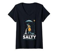 Mujer All These Flavors and You Choose To Be Salty Meme Humor Camiseta Cuello V