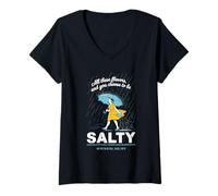 Mujer All These Flavors and You Choose To Be Salty Meme Humor Camiseta Cuello V