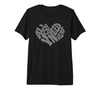 Mujer All You Need Is Love Retro Groovy Vintage Heart Girl Camiseta Premium