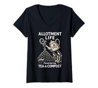 Mujer Allotment Life Amante de la jardinería Cultiva tu Propio Jardinero Camiseta Cuello V