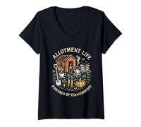 Mujer Allotment Life Amante de la jardinería Cultiva tu Propio Jardinero Camiseta Cuello V