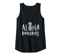 Mujer Aloha Beaches - Bonita piña tropical de playa hawaiana Camiseta sin Mangas