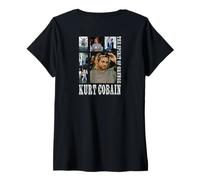 Mujer Alternative Rock_Grunge_007_Back Printed Camiseta Cuello V