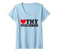 Mujer Ama a tu prójimo fe Cristiana Creyente Jesús Camiseta Cuello V