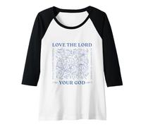 Mujer Ama al Señor tu Dios con Todo tu corazón Lucas 10:27 Camiseta Manga Raglan