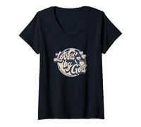 Mujer Amado por Dios Love by God Jesucristo Versículo de la Biblia Camiseta Cuello V
