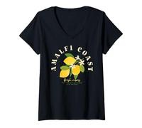 Mujer Amalfi Coast Italy Sorrento Capri Lemons Camiseta Cuello V