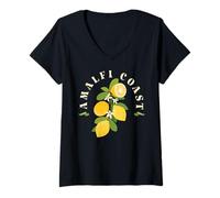 Mujer Amalfi Coast Italy Sorrento Capri Lemons Camiseta Cuello V