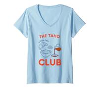 Mujer Amante de Las Perlas de Tapioca y Tofu Sedoso de Taho Club Camiseta Cuello V