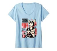 Mujer Amante de los Perros Chihuahua Power, pequeños Pero poderosos Camiseta Cuello V