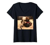 Mujer Amante de los Perros de la música - Amor al Primer BOC Camiseta Cuello V