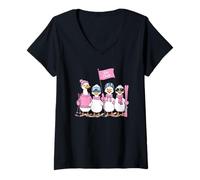 Mujer Amante del esquí, Silly Goose Ski Club, Una pandilla de Gansos IR a Esquiar Camiseta Cuello V