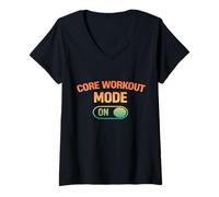 Mujer Amante del Pilates Core Workout Camiseta Cuello V