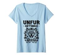 Mujer Amante felino amante de los gatitos entusiastas de los gatos que se pueden conseguir Camiseta Cuello V