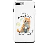 MUJER AMANTES DE LOS GATOS HAGO LO QUE QUIERO GINGER KITTY CON BURBUJAS Carcasa para iPhone 7 Plus/8 Plus