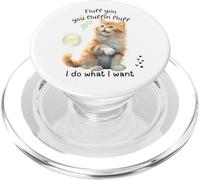 MUJER AMANTES DE LOS GATOS HAGO LO QUE QUIERO GINGER KITTY CON BURBUJAS PopSockets PopGrip para MagSafe