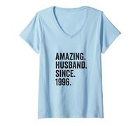 Mujer Amazing Husband Since 1996 | 30 Aniversario de Boda 30 años Camiseta Cuello V
