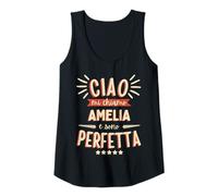 Mujer Amelia Idea Regalo Personalizzata Amica Nome Divertente Camiseta sin Mangas