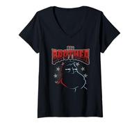 Mujer American Dad Big Brother is Watching Stan Silhouette Cartoon Camiseta Cuello V