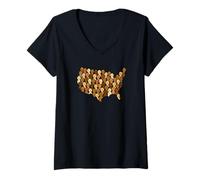 Mujer American Identity Camiseta Cuello V