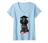 Mujer American Water Spaniel - Gorra de graduación con diseño de perro Camiseta Cuello V