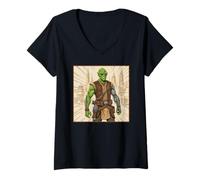 Mujer Amigo alienígena secuestrado Camiseta Cuello V