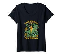 Mujer Amigo desempleado a las 2PM - Fantasy Chaos Tuesday Adventure Camiseta Cuello V