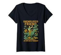 Mujer Amigo desempleado a las 2PM - Fantasy Chaos Tuesday Adventure Camiseta Cuello V