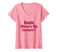 Mujer Amigo, ¿Dónde está mi Costura? Camiseta Cuello V