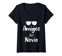 Mujer Amigos del Novio | Despedida de Soltero Regalo Camiseta Cuello V