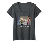 Mujer Amigos Programa de TV Chandler Monica Acción de Gracias 90 Turquía Camiseta Cuello V