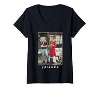 Mujer Amigos Programa de TV Joey Phoebe Acción de Gracias Turkey Fan 90s Geek Camiseta Cuello V