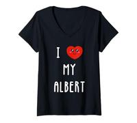 Mujer Amo A Albert Nombre Gracioso Camiseta Cuello V
